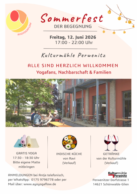 Flyer vom Sommerfest der Begegnung 2026